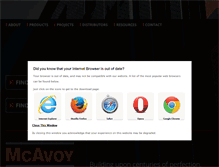Tablet Screenshot of mcavoybrick.com